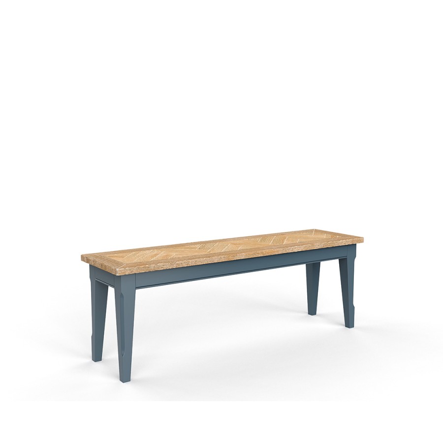Signature Blue Small Dining Bench 130cm Signature Blue Small Dining Bench 130cm