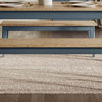 Signature Blue Large Dining Bench 150cm