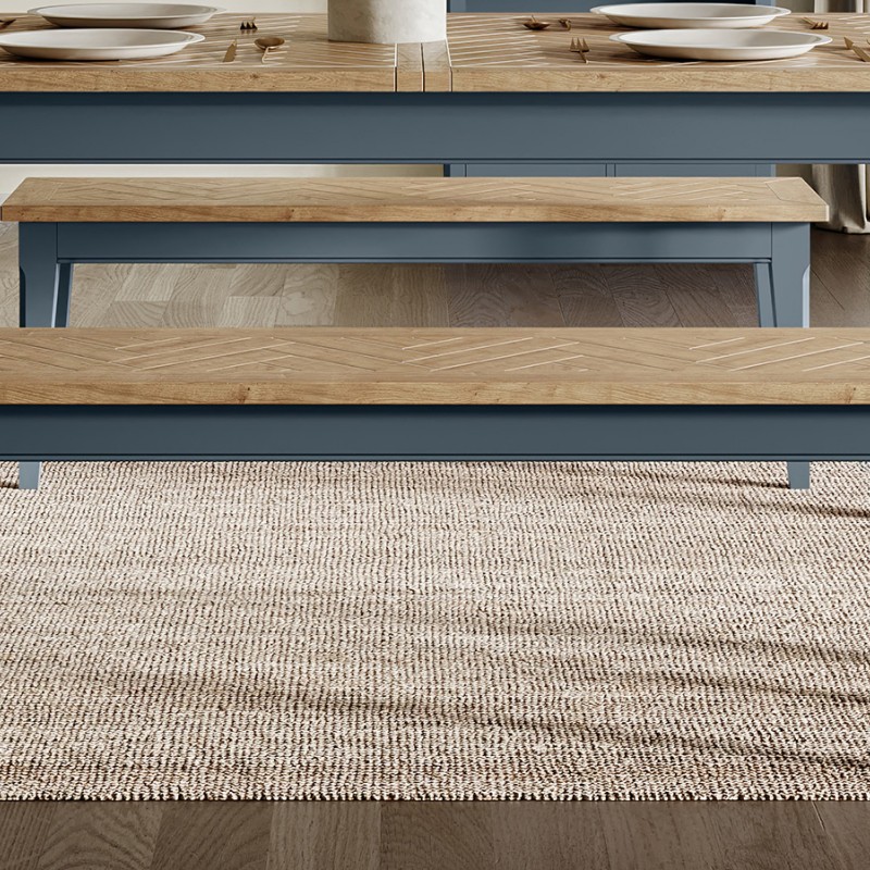 Signature Blue Large Dining Bench 150cm