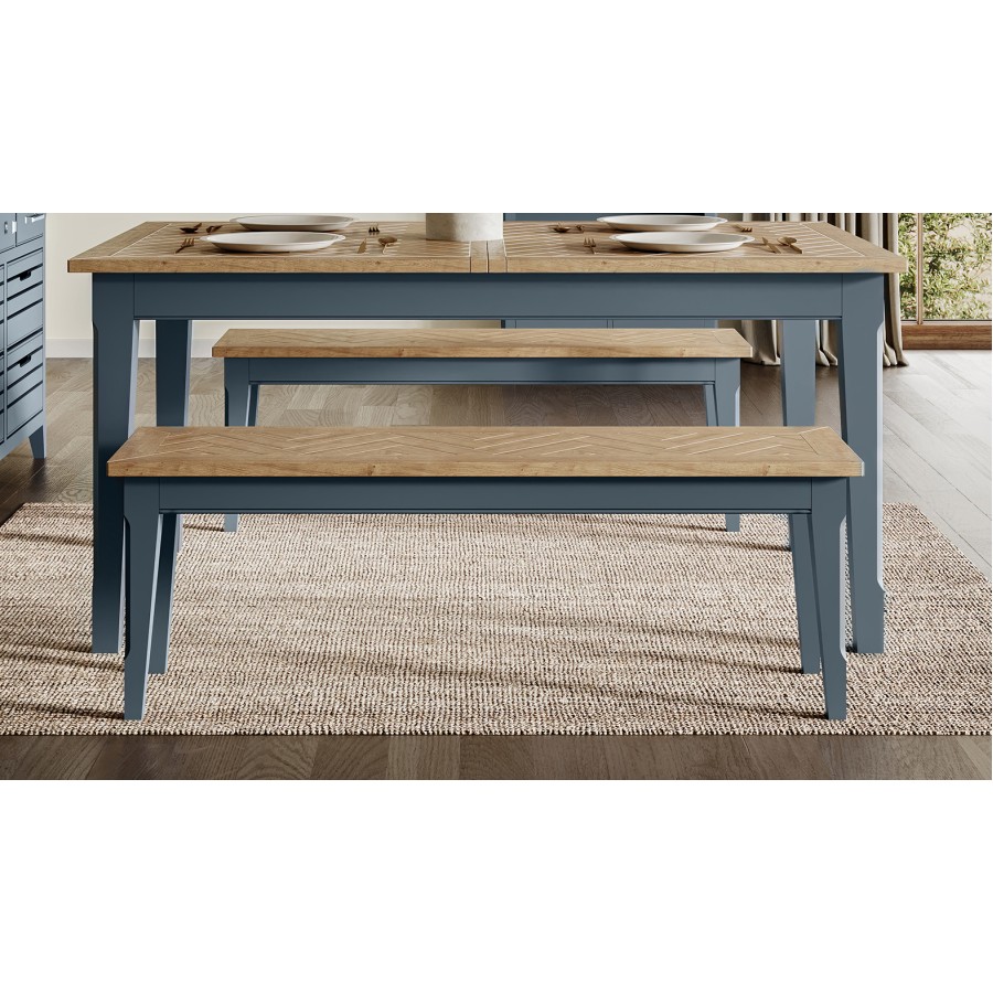Signature Blue Large Dining Bench 150cm Signature Blue Large Dining Bench 150cm