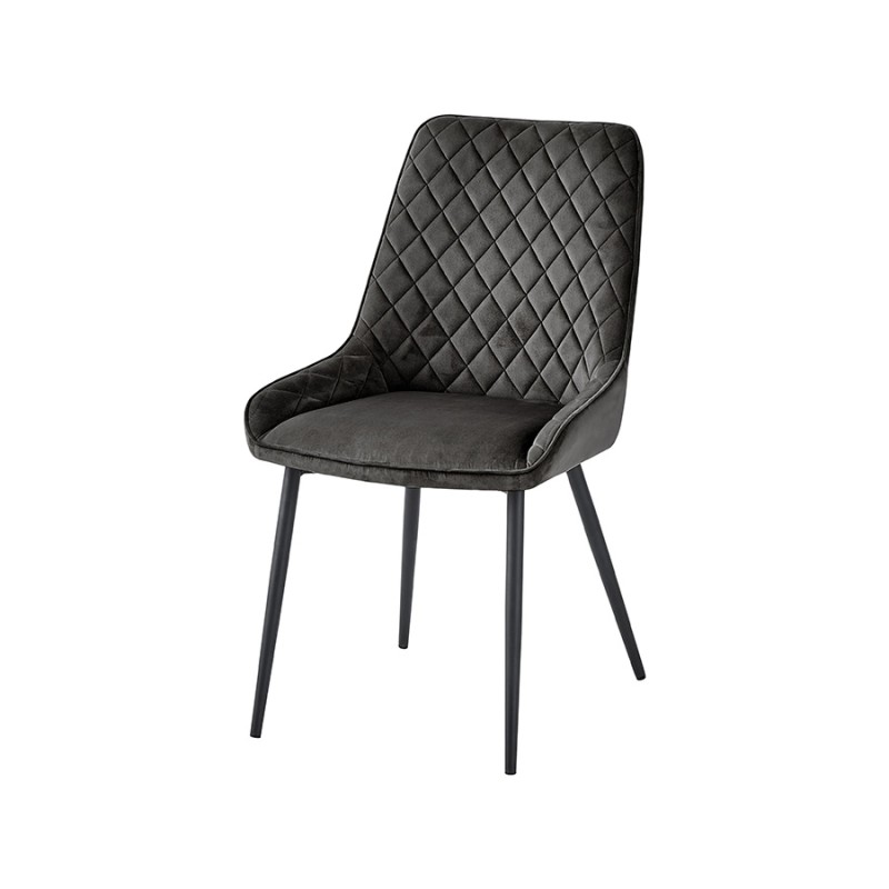 Signature Blue Dining Chair - Gun Metal Grey