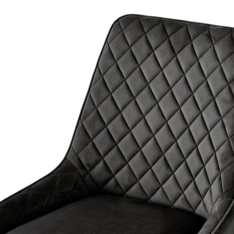 Signature Blue Dining Chair - Gun Metal Grey