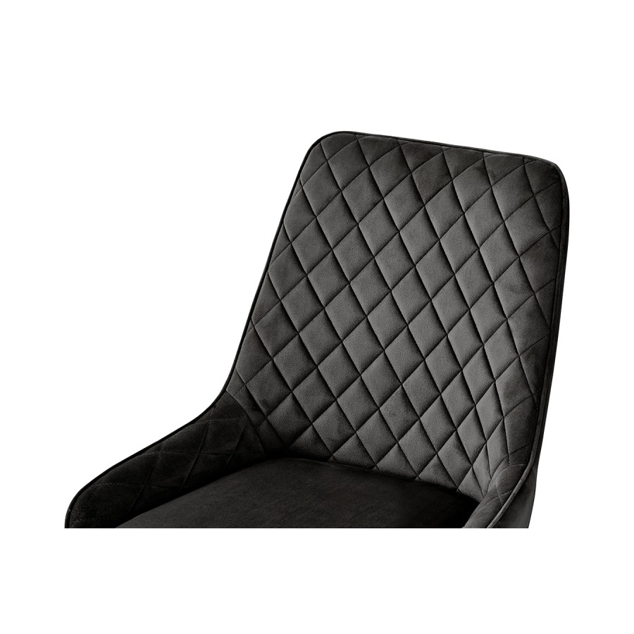 Signature Blue Dining Chair - Gun Metal Grey