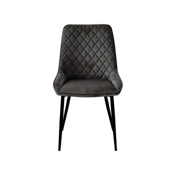 Signature Blue Dining Chair - Gun Metal Grey