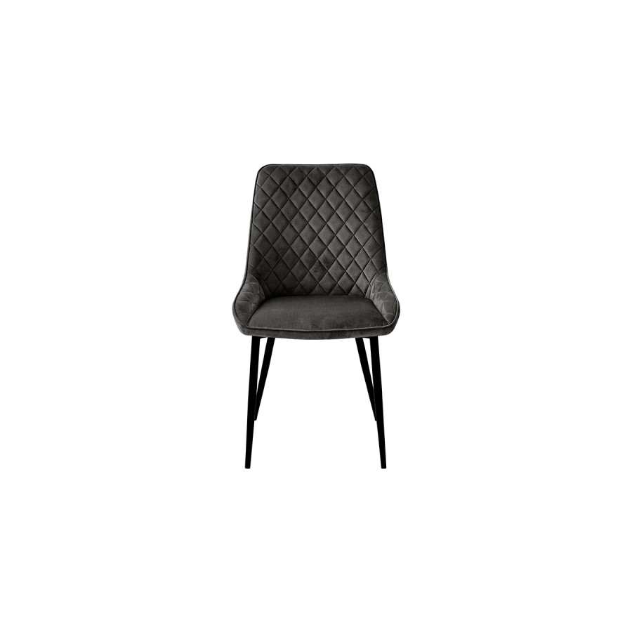 Signature Blue Dining Chair - Gun Metal Grey