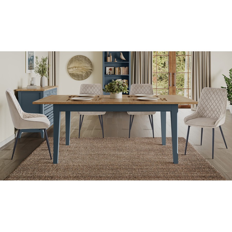 Signature Blue Extending Dining Table