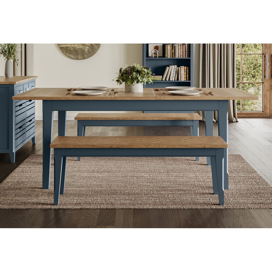 Signature Blue Extending Dining Table