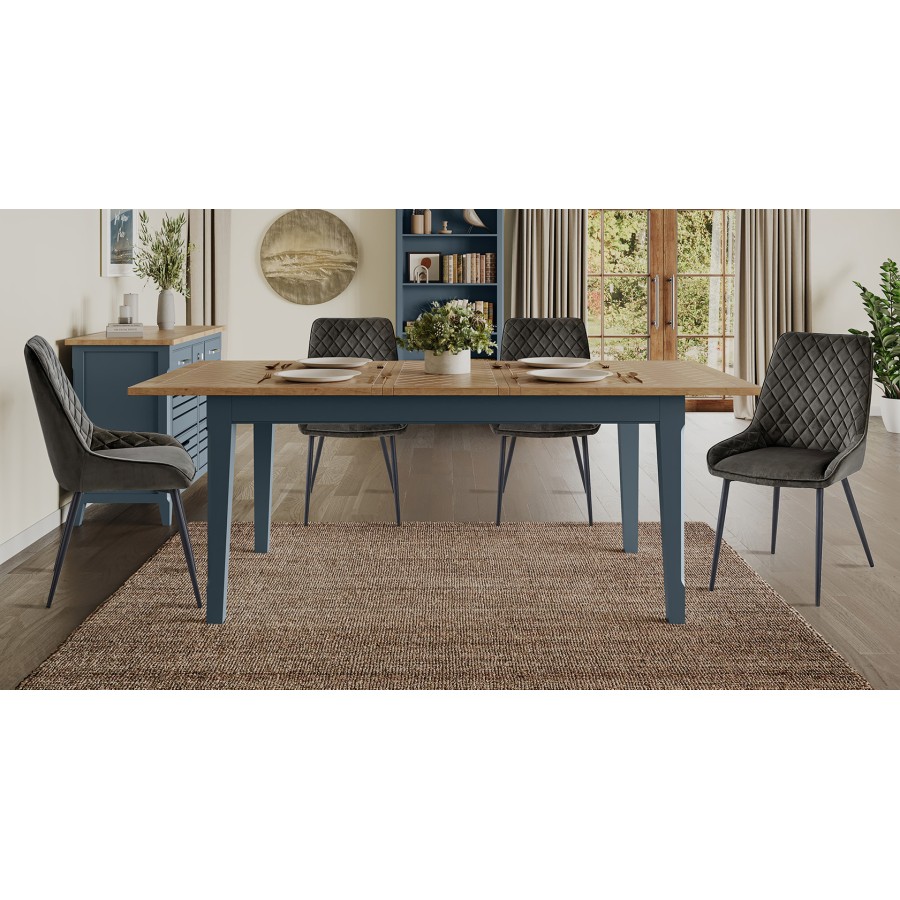 Signature Blue Extending Dining Table