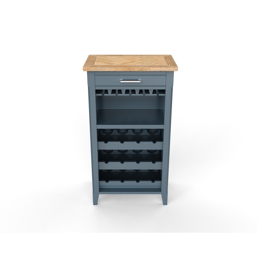 Signature Blue Wine Rack / Glass Storage Cabinet