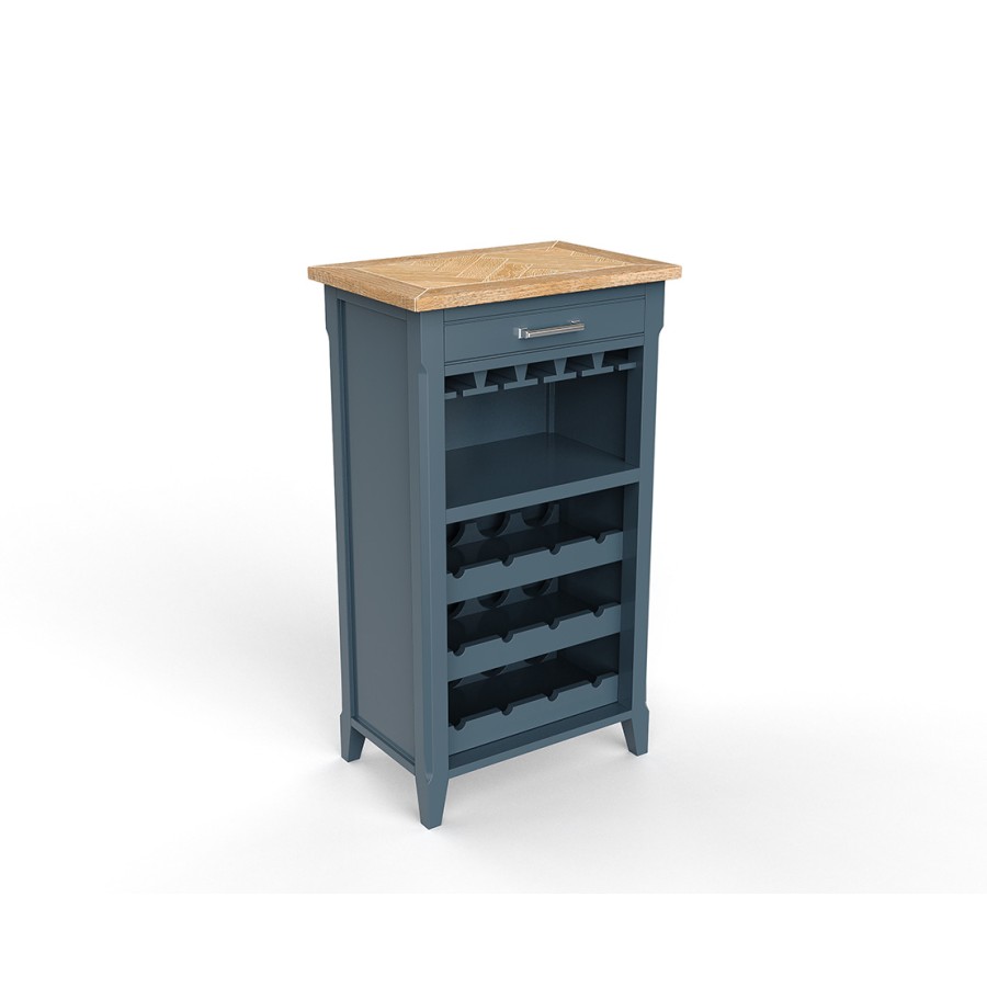 Signature Blue Wine Rack / Glass Storage Cabinet