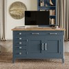 Signature Blue Hidden Home Office Desk