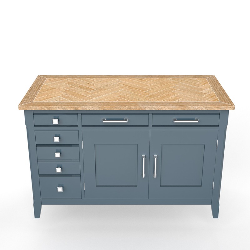 Signature Blue Hidden Home Office Desk
