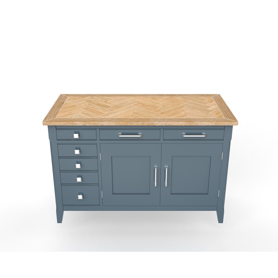 Signature Blue Hidden Home Office Desk