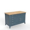 Signature Blue Hidden Home Office Desk