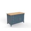 Signature Blue Hidden Home Office Desk