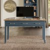 Signature Blue Large Executive Desk