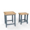 Signature Blue Nest of Two Tables