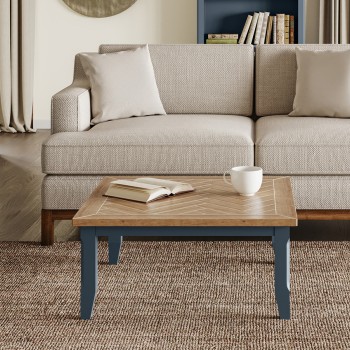 Signature Blue Square Open Coffee Table