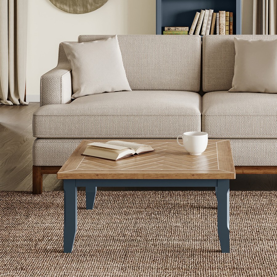 Signature Blue Square Open Coffee Table