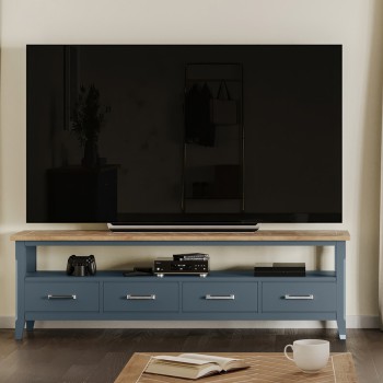 Signature Blue Large Widescreen Television Cabinet