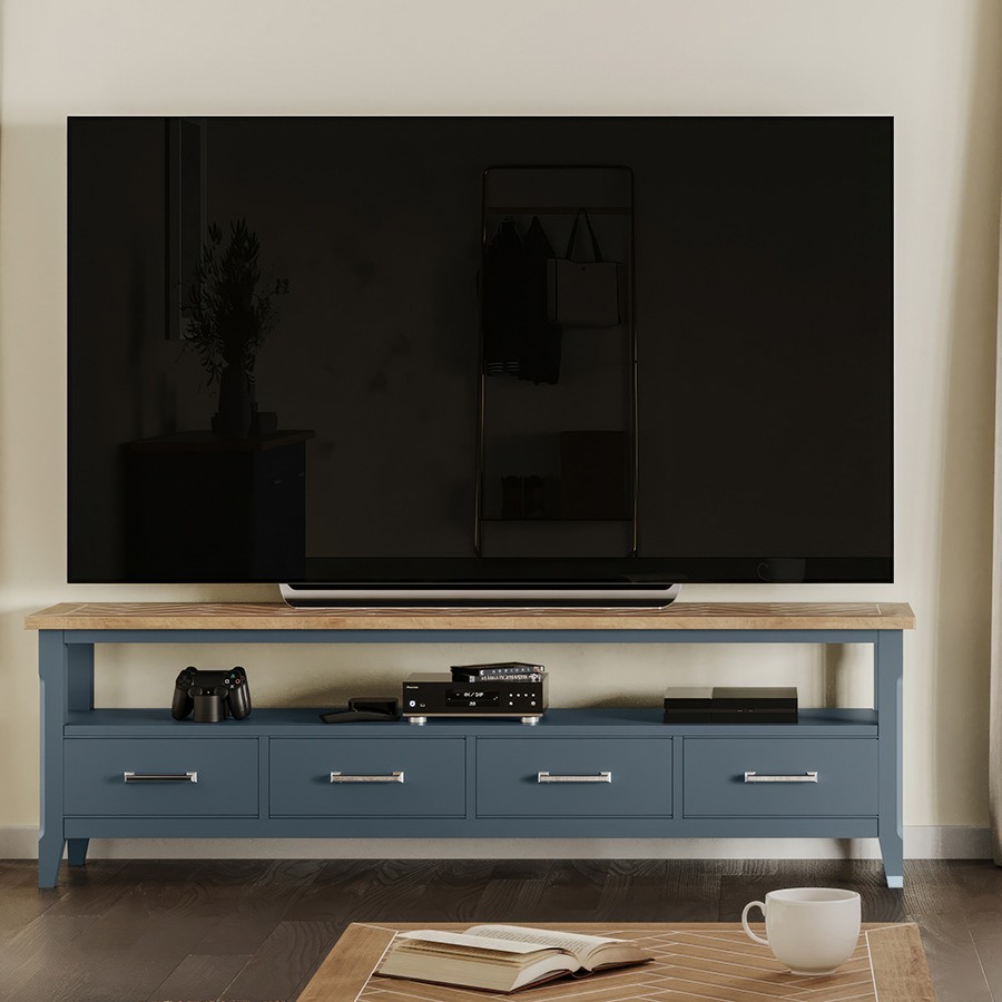 Signature Blue Large Widescreen Television Cabinet