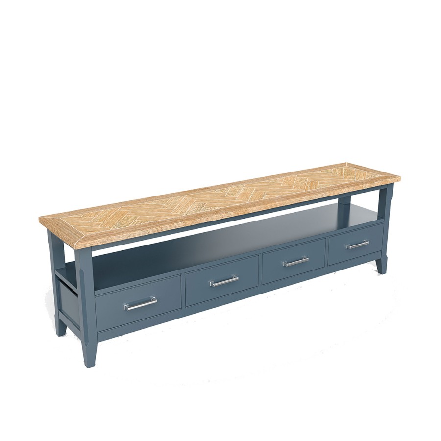 Signature Blue Large Widescreen Television Cabinet