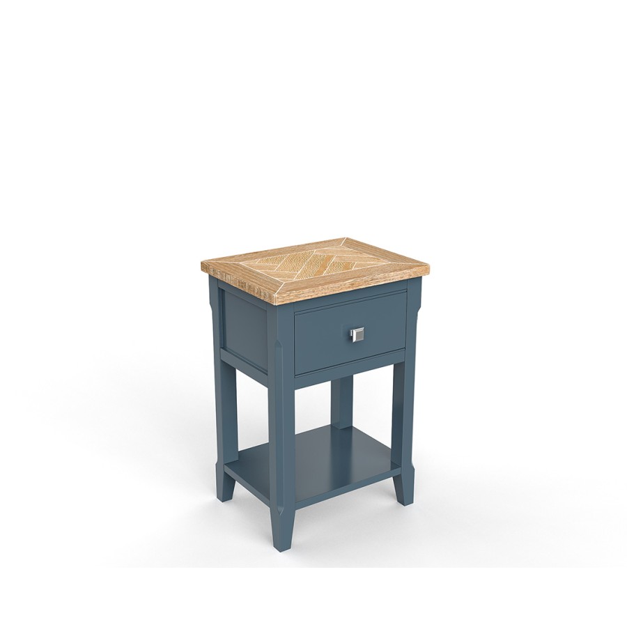 Signature Blue One Drawer Lamp Table