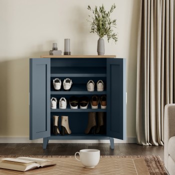 Signature Blue Shoe Storage Cupboard