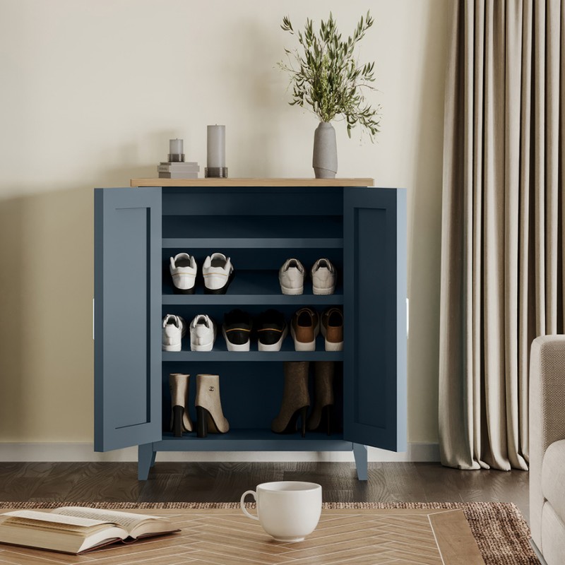 Signature Blue Shoe Storage Cupboard