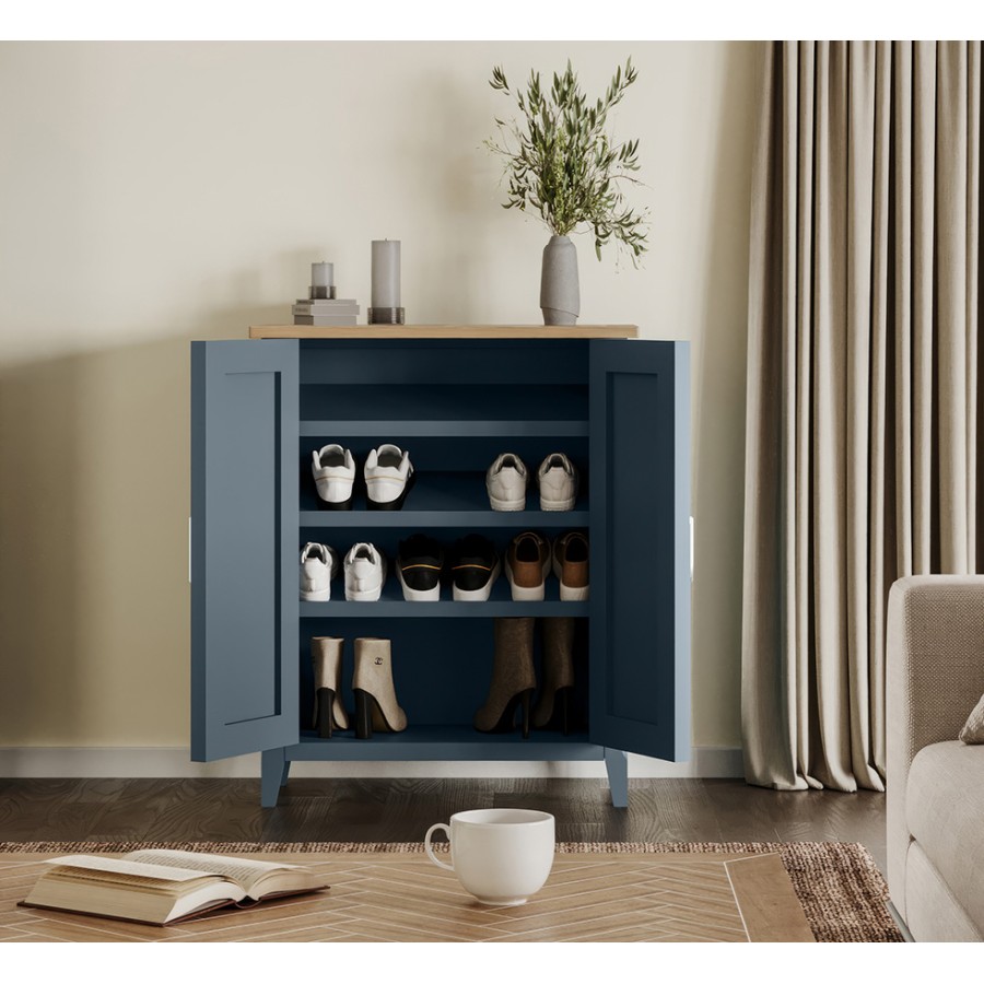 Signature Blue Shoe Storage Cupboard