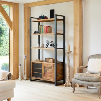 Urban Chic Reclaimed Large Storage Bookcase